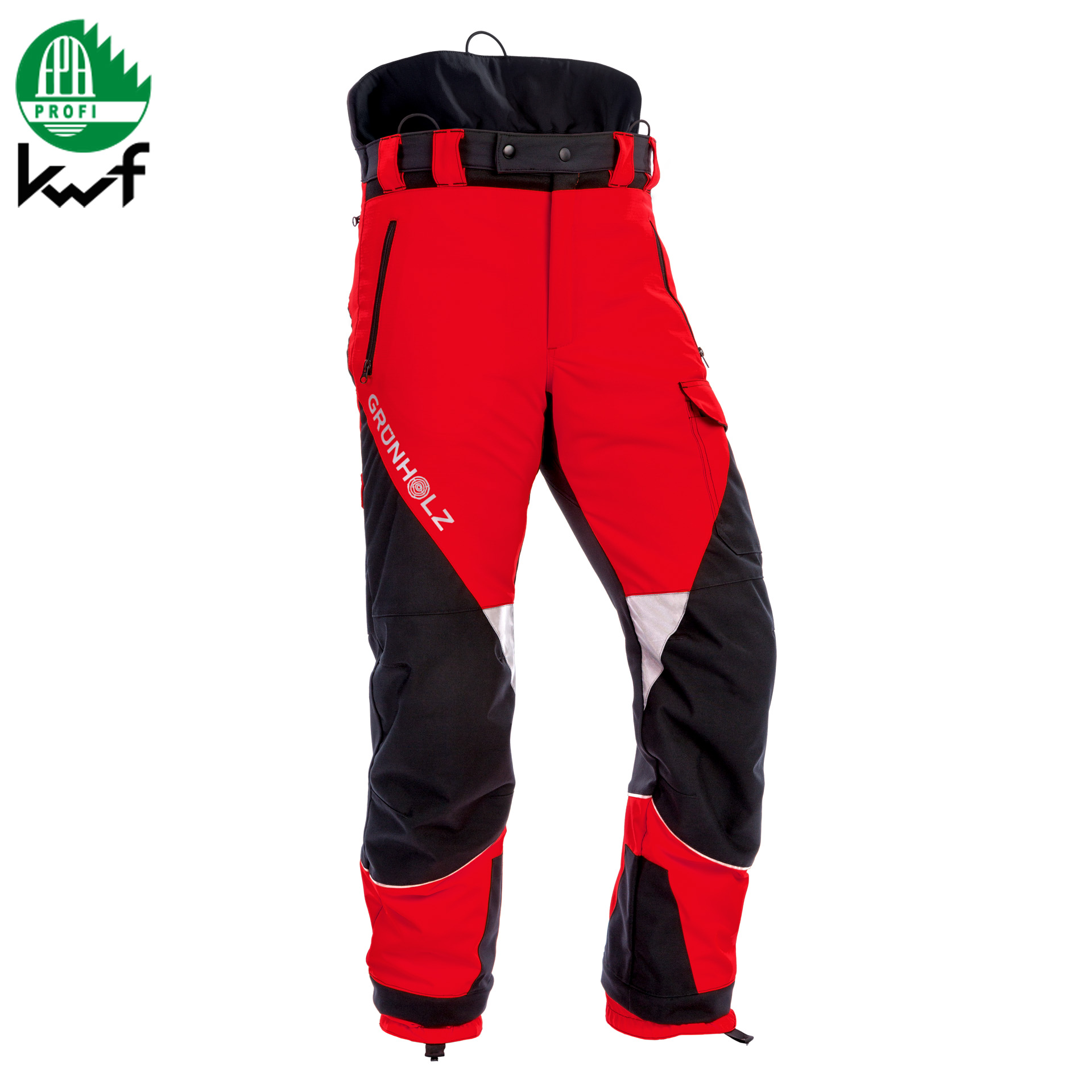 GRÜNHOLZ® Pro³®flex Schnittschutzhose  Rot - KWF-Profi